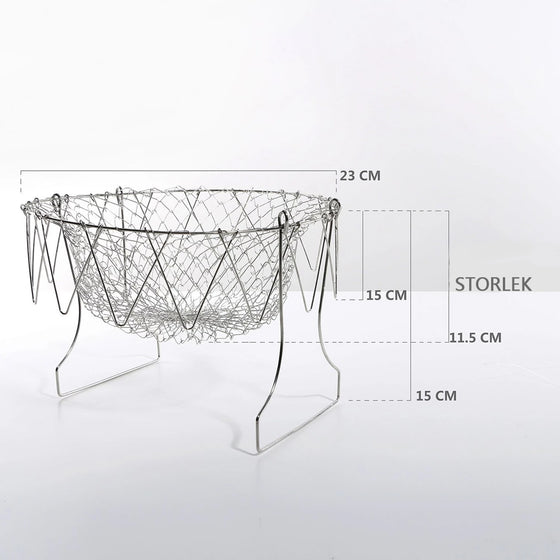 Kockkorg i rostfritt stål