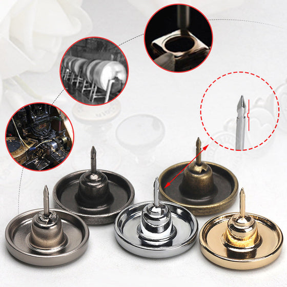 Avtagbara metallknappar (16st)