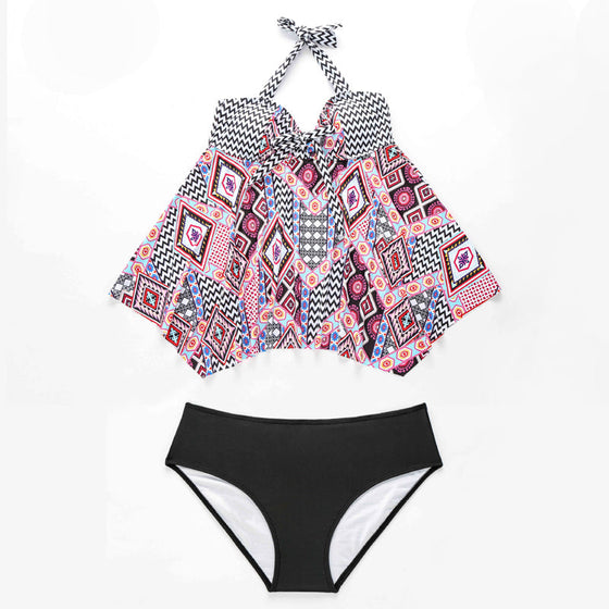 Baddräkt med delad kjol