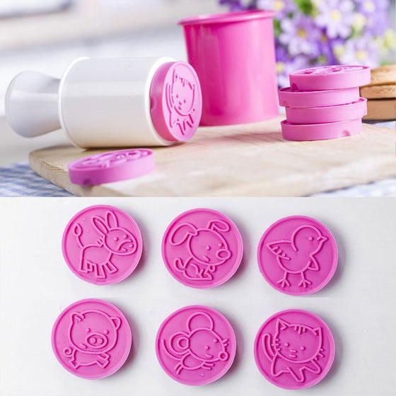 Non-Stick småkakor stämpel & skärare (5 mönster)