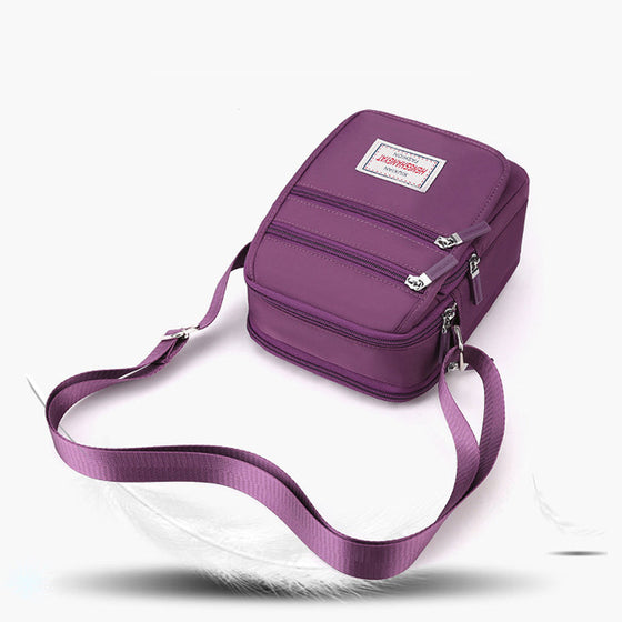 Vattentät lätt axelväska i nylon med stor kapacitet