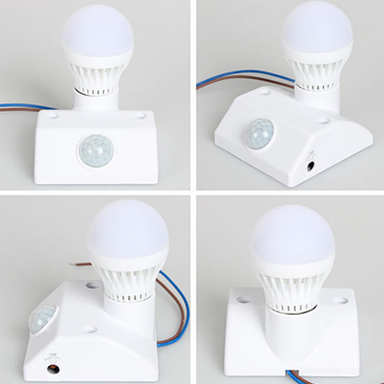 Lamphållare med rörelsesensorbrytare