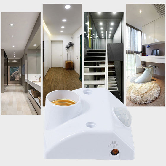 Lamphållare med rörelsesensorbrytare