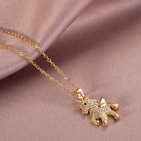 Enhörningshalsband(💝Med Presentask💝)