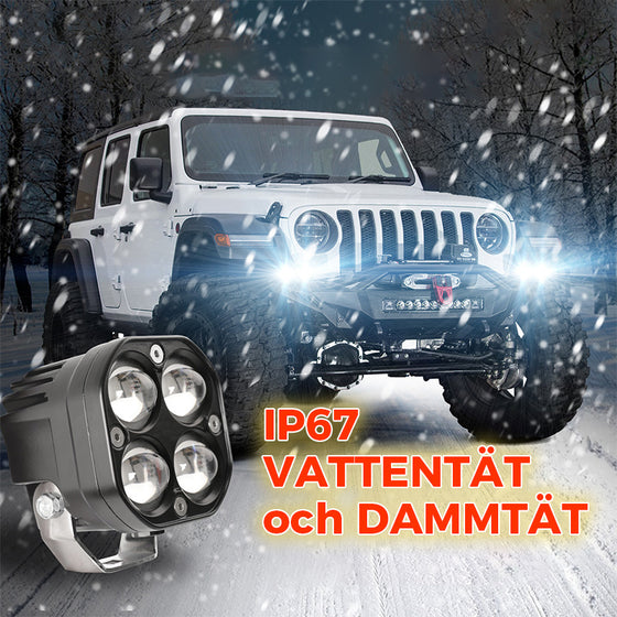 Fyrkantig dubbelfärgad bilstrålkastare