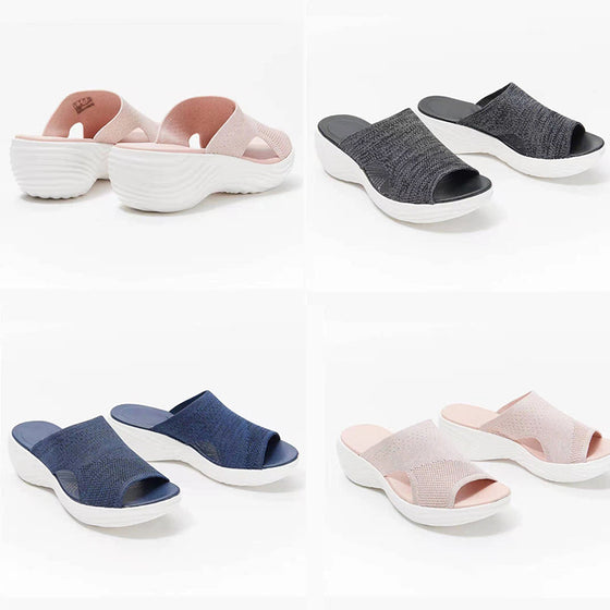 Platt botten casual beach damtofflor