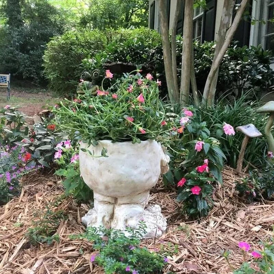 Roligt uttryck blomkruka