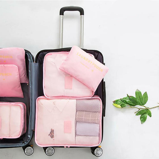 Förvaringsväska för resekläder (1 set, 6st)