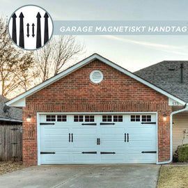 Dekorativt magnetiskt handtag och gångjärn för garageport
