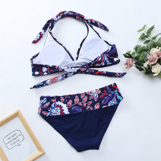 Bikiniset med blommönster