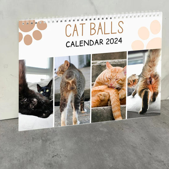 Rolig kattbollskalender 2024