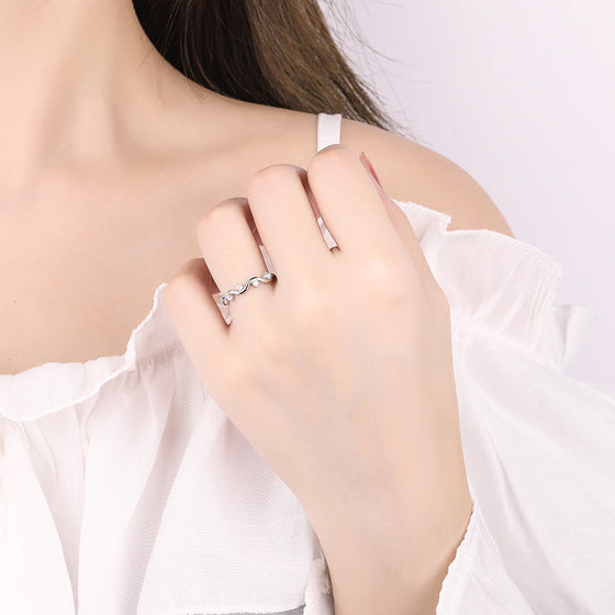 Glänsande Storms Wave Ring