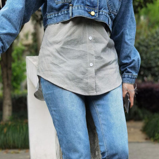 Kvinnor hög midja topp nedre sopa