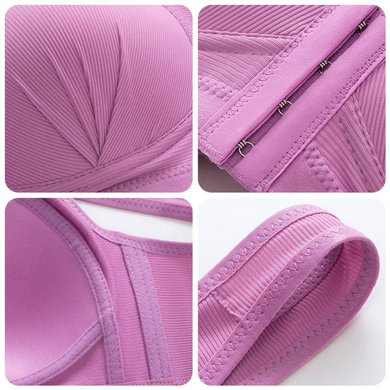 Plusstorlek Elastisk framstängning push-Up Behå