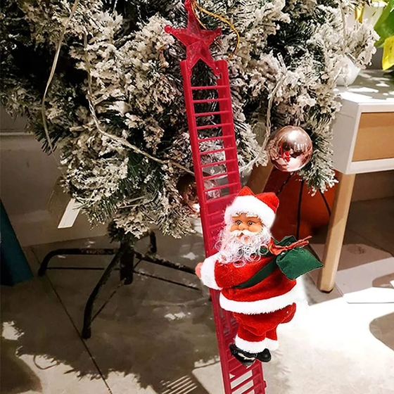 Elektrisk klätterstege med jultomte 🎅