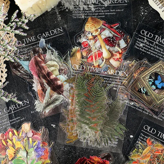 Set med klistermärken i Memory Garden-serien tillverkade av PET-material