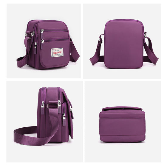 Vattentät lätt axelväska i nylon med stor kapacitet