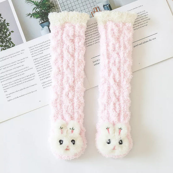Baby Vinter Fluffy Fuzzy Slipper Sockor