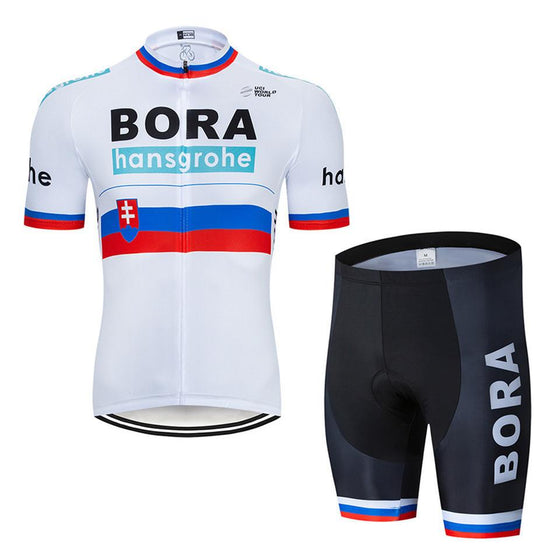 Set med cykeltröja, toppar och shorts