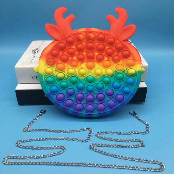 Söt väska djurform enkel gropar fidget leksak popa det