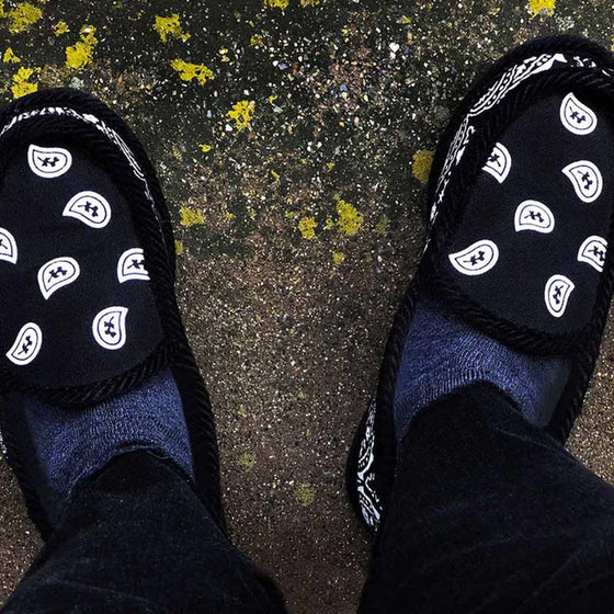 Bekväma bandana slip-on husskor