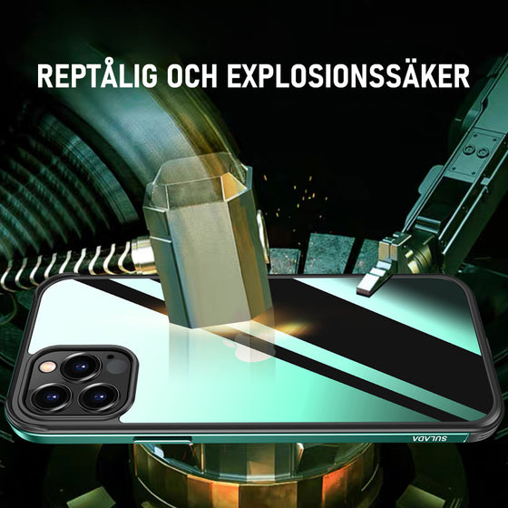 IPHONE 12-FODRAL MED METALLRAM