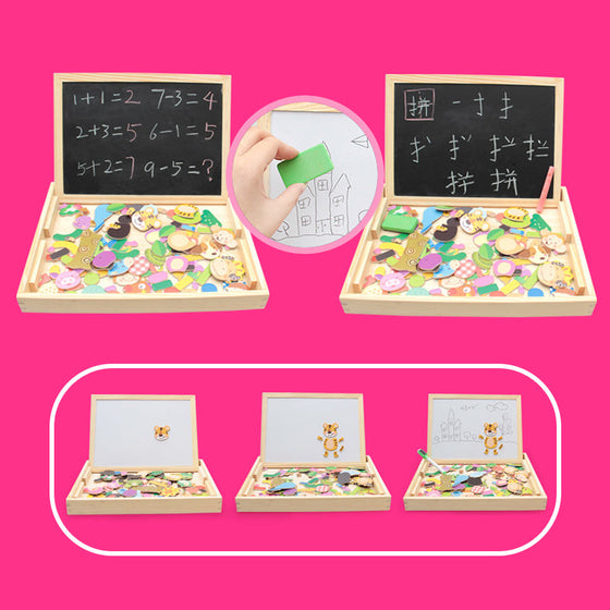 Magnetisk djurpussel ritbord