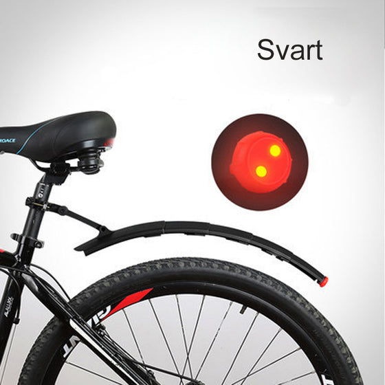 Cykel infällbar stänkskärm med bakljus