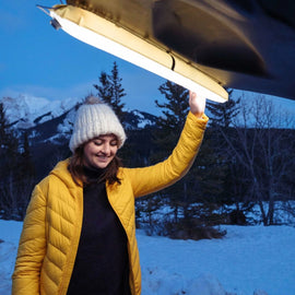 Bärbar uppblåsbar hopfällbar ponny lampa