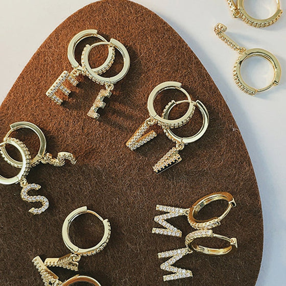 Alfabet ring örhängen