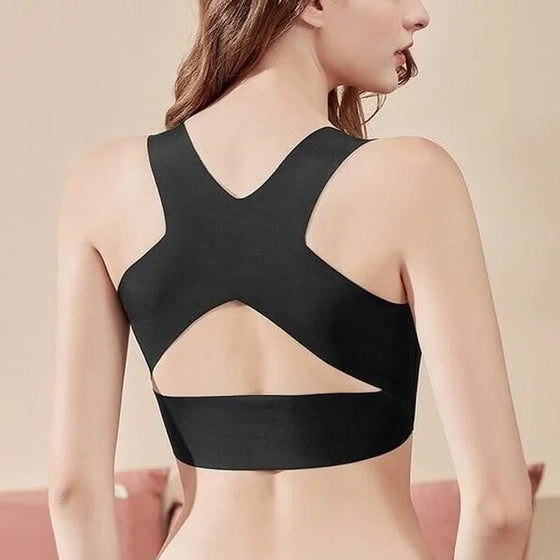 Otrådad framspänne, push-up, justerbar sömlös tankmodell behå