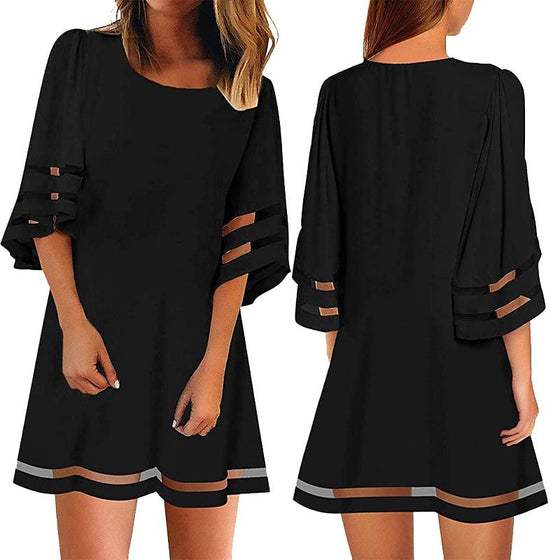 Lös O-ringad meshklänning