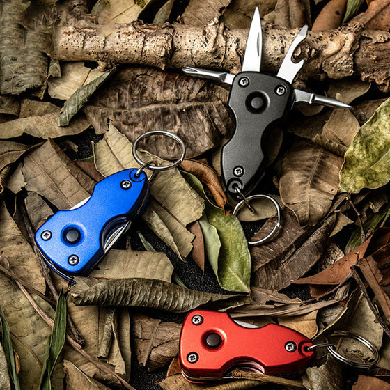 Multifunktionell hopfällbar nyckelring