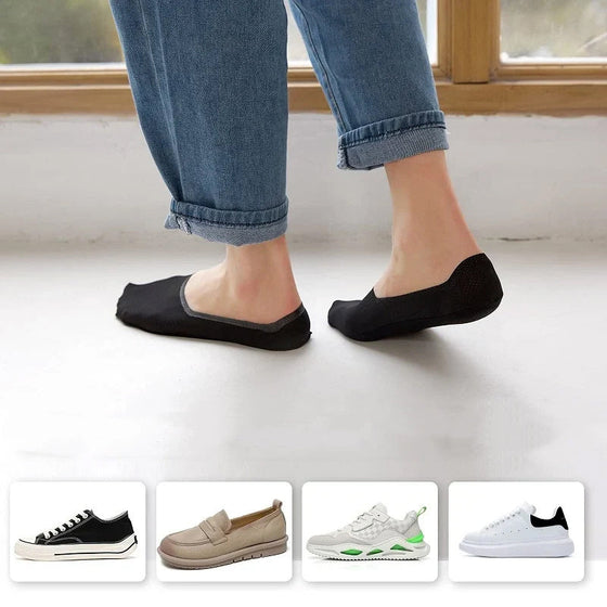 Halkfria osynliga lågskurna strumpor