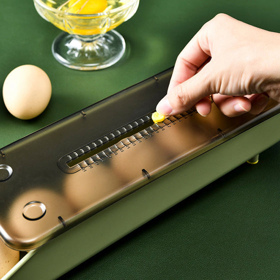 Säker glidbar äggförvaringslåda