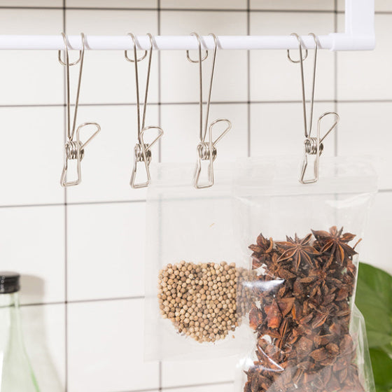 Rostfritt stål Metal Long Tail Clip (6 st/set)