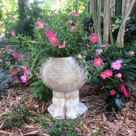 Roligt uttryck blomkruka