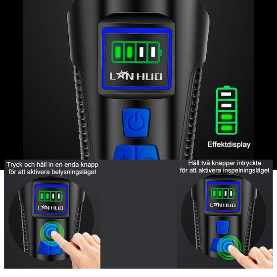 Cykelstrålkastare för att trampa på natten