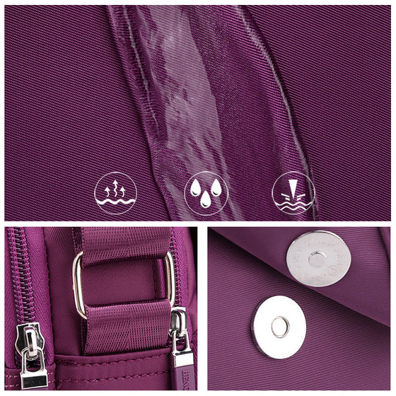 Vattentät lätt axelväska i nylon med stor kapacitet