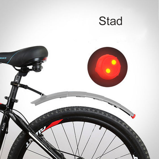 Cykel infällbar stänkskärm med bakljus