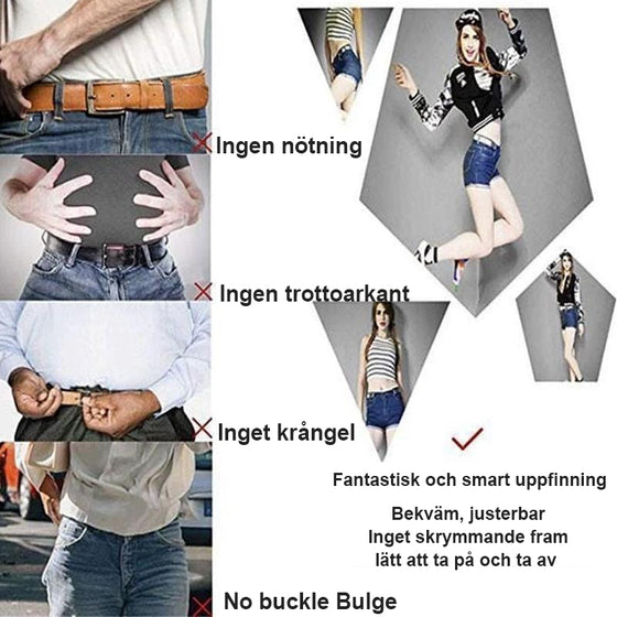 Osynliga elastiska midjebälten