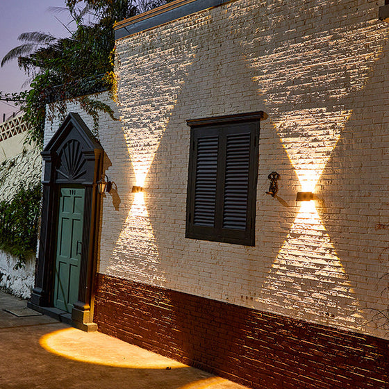 Solar utomhus vägglampa