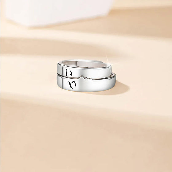 En kyss Sterling Silver Par Ringar Alla hjärtans dag presentguide