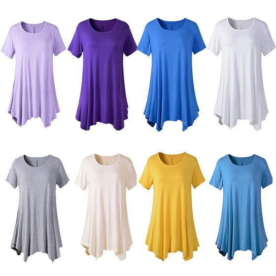 Kortärmad Tunika Dam | Rundad hals