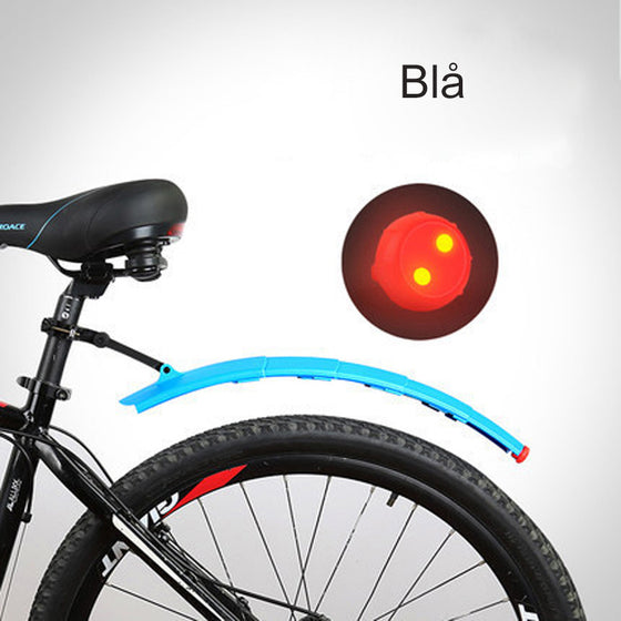 Cykel infällbar stänkskärm med bakljus