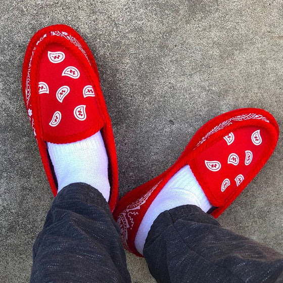 Bekväma bandana slip-on husskor