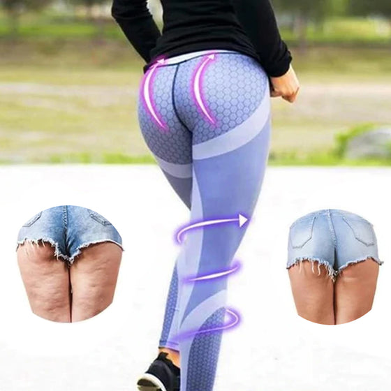 🎁SOMMERREA 53% RABATT!🌹Dina yogabyxor med hög midja geometriskt tryck