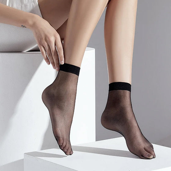 Ankelhöga skira strumpor för kvinnor (10 par)