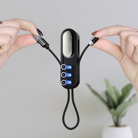 3-i-1 magnetisk bärbar laddningskabel