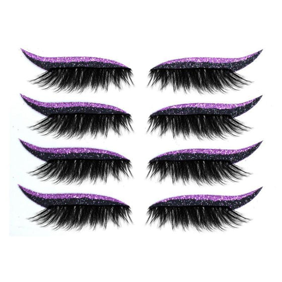 Återanvändbara eyeliner- och ögonfransklistermärken (4 par)